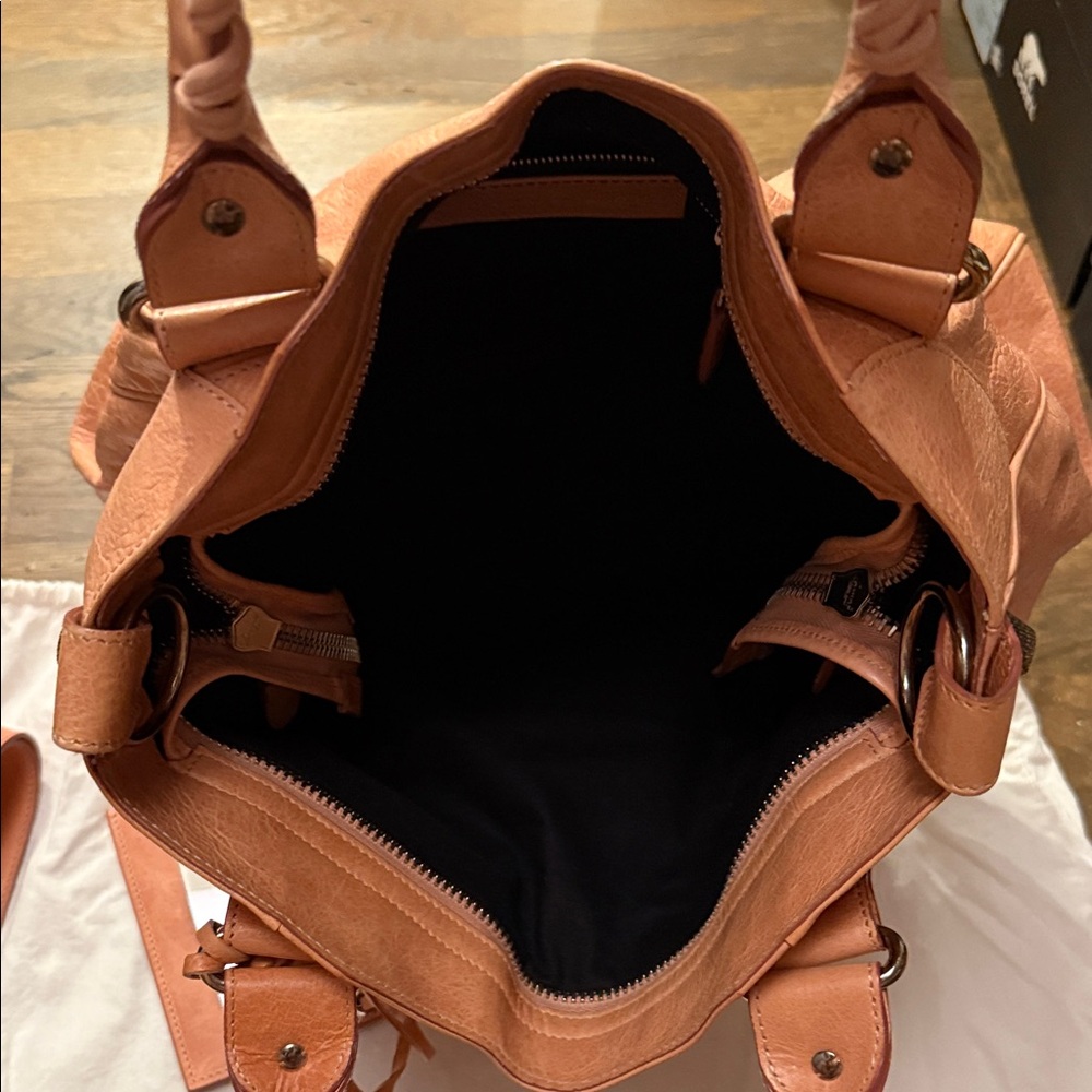 Balenciaga Peach Handbag with Silver Hardware - Picture 7 of 16
